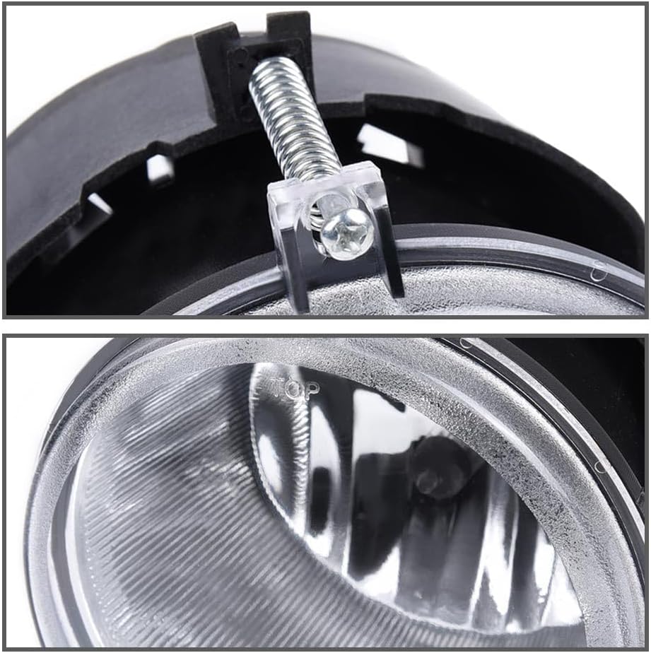 PIT66 Fog Lights Compatible with Jeep Grand Cherokee 2005-2010/Compatible with Jeep Commander 2006-2010 with Bulb Front Bumper Fog Light Clear Lens CH2592138, CH2592138, 4805859AA