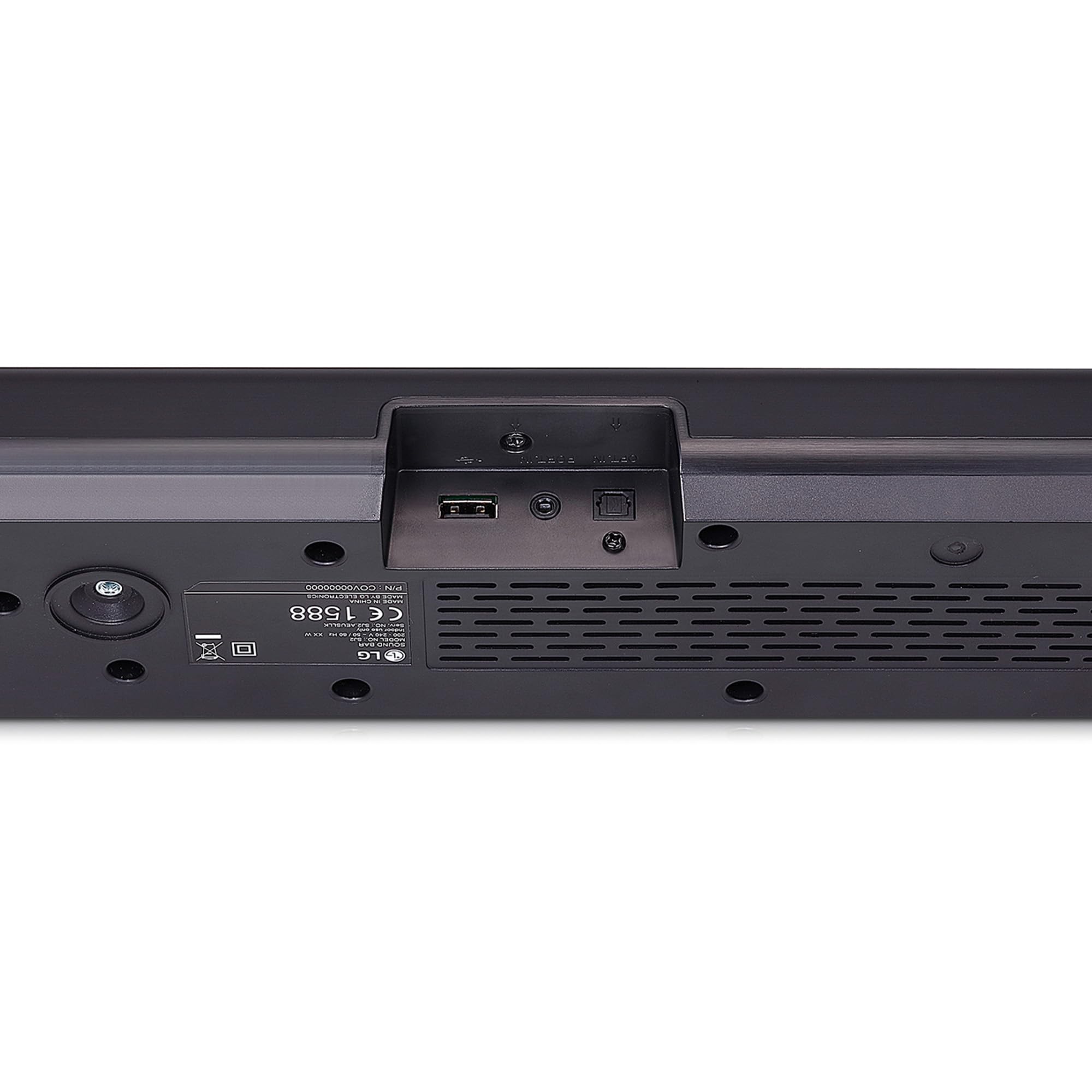 LG SQC4R Barre de Son Intelligente, 220 W, 2.1 canaux, Son Surround Dolby Digital avec Basses puissantes, Large connectivité, HDMI, Bluetooth, USB, entrée Optique et Application Android/iOS, Noir
