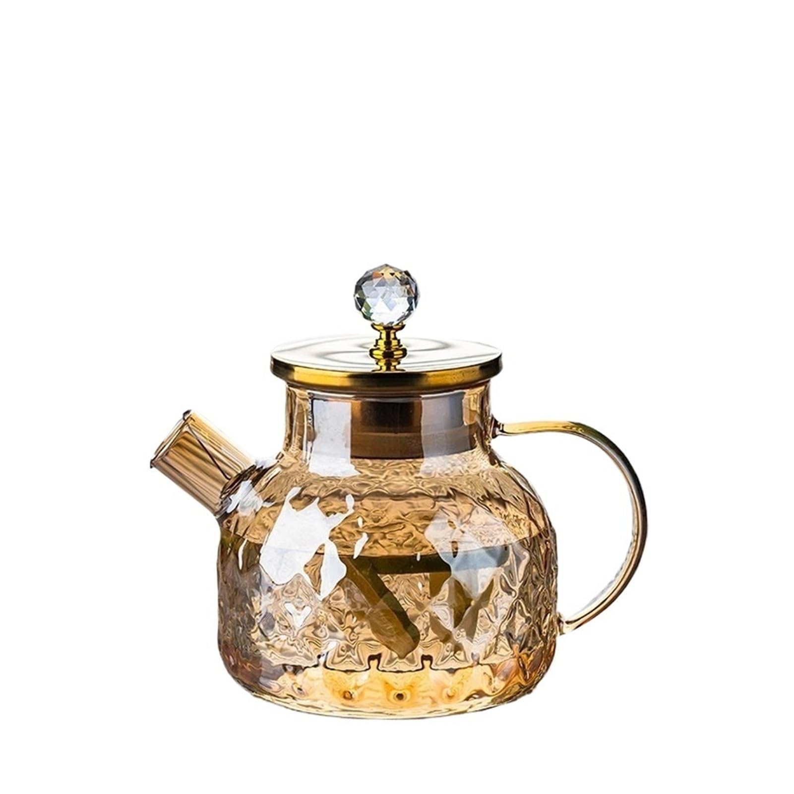 Wasserkrug aus Glas, hoher Borosilikat, hitzebeständiger Getränkekrug mit Deckel, breiter Griff, großes Fassungsvermögen für einfaches Ausgießen