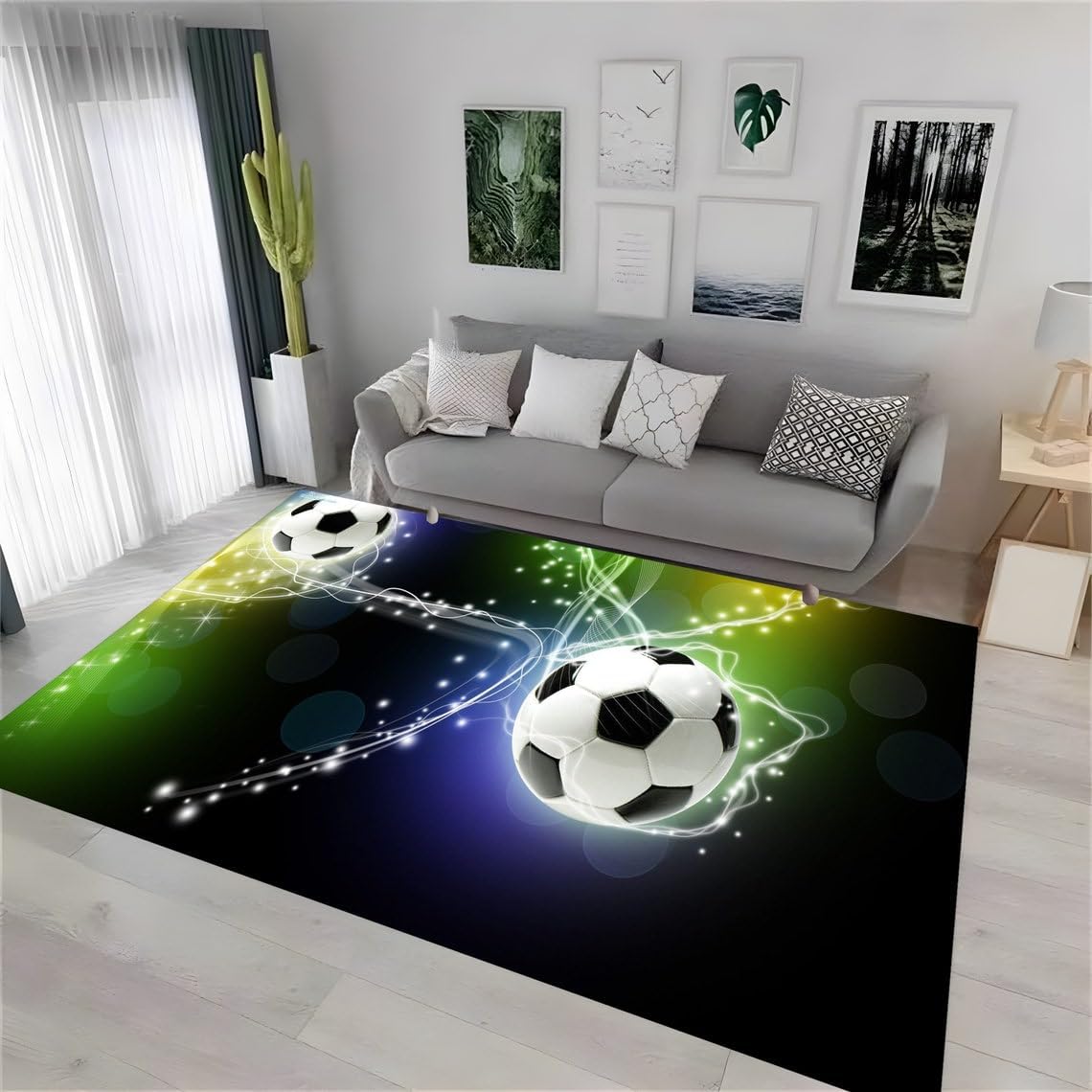 Soccer Rug,Football Rug,Boy Room Rug,Sport Rug, Soccer Room