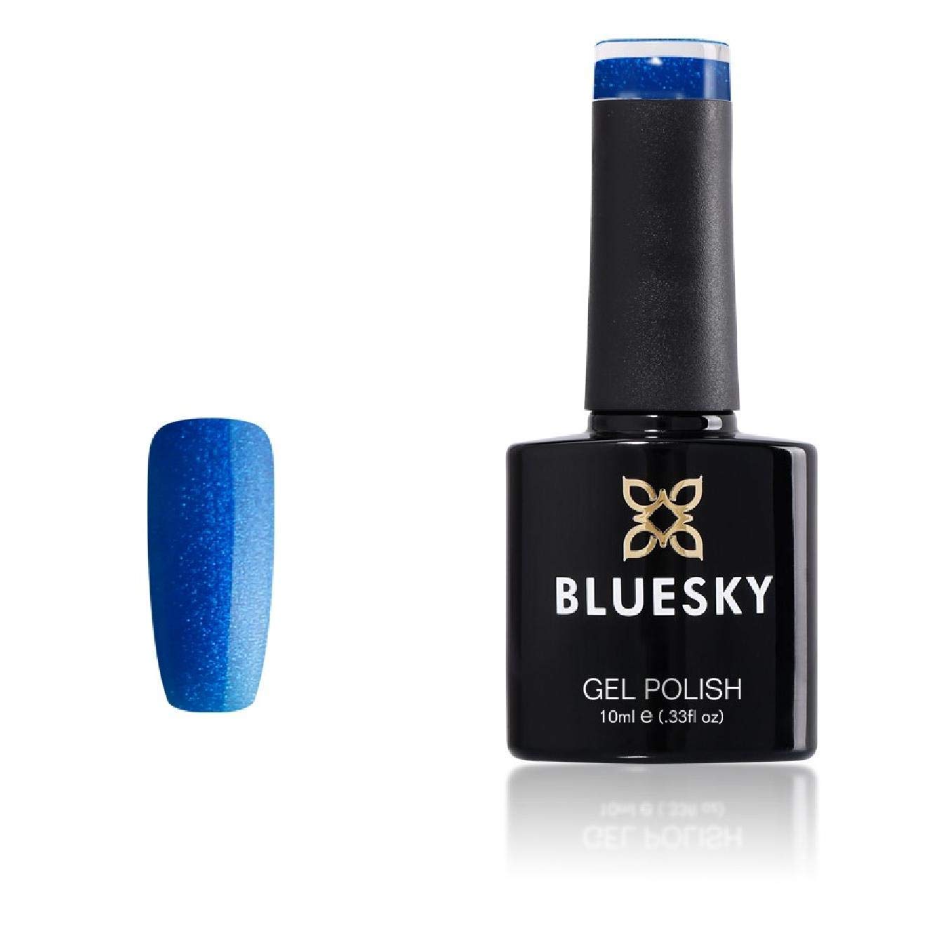 Bluesky lakier do paznokci UV LED, rozpuszczalny lakier do paznokci - cystal curacao, 1 opakowanie (1 x 10 ml)