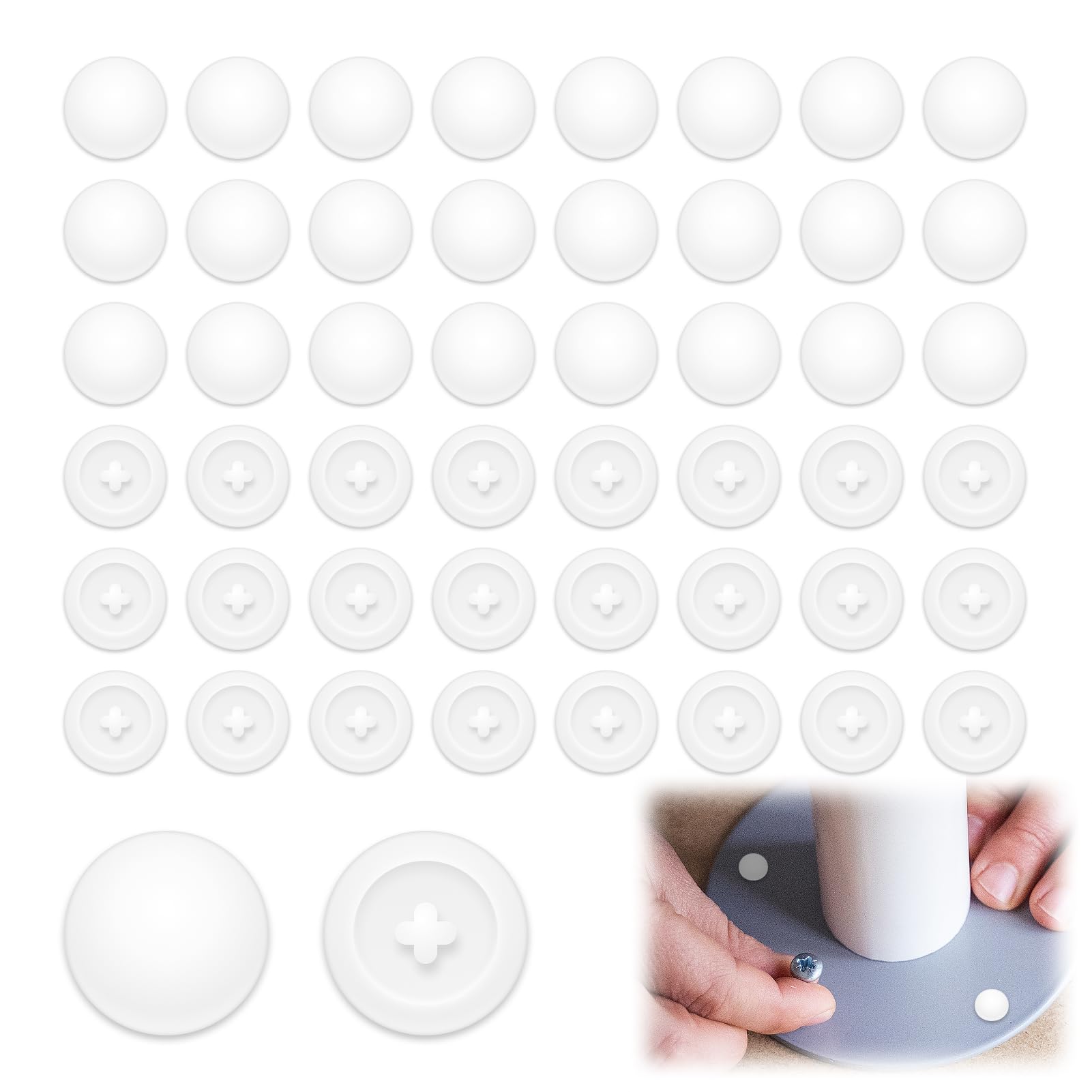 Obila RS00890 Tappi Coprivite, Plastica Bianca, Per Viti A Croce, 20 - Foto 9