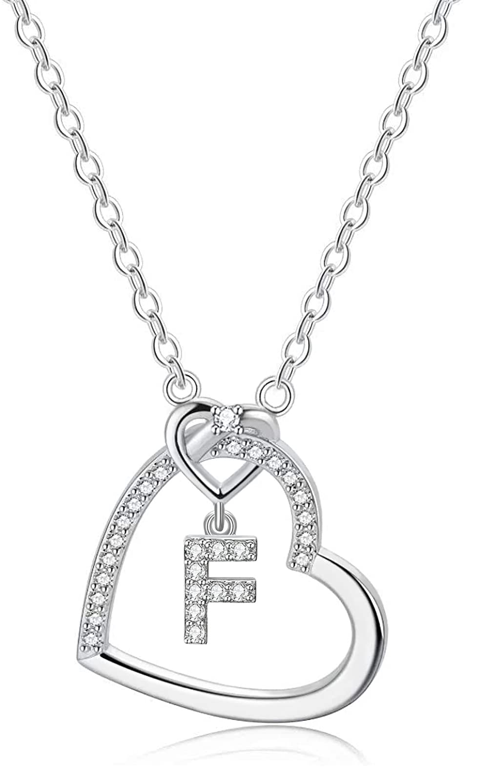 LIHELEI Collana Donna Argento, S925 Argento 26 Lettera Maiuscola Con Zirconi Collana Moglie Mamma Fidanzata Compleanno San Valentino Natale Anniversario Festa Della Mamma Gioielli Donna Regalo