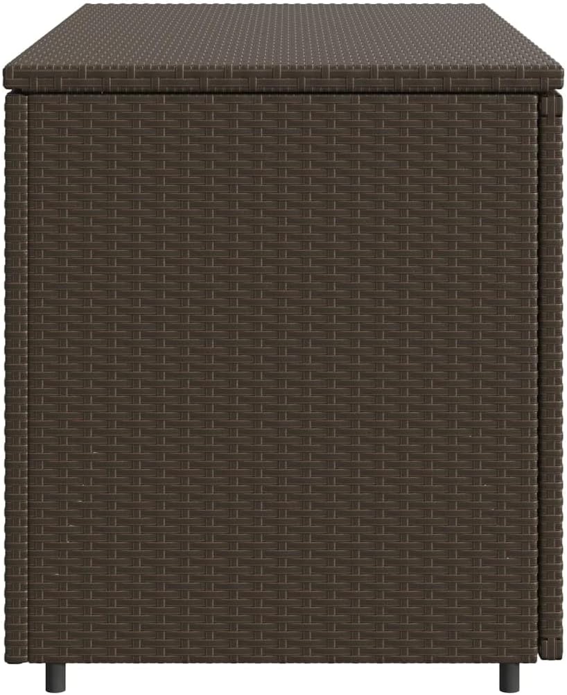 Gecheer Patio Storage Cabinet, Outdoor Storage Cabinet Garden Storage Shed, Weather Resistant, for Yard and Patio Brown 43.3" x 21.7" x 23.8" Poly Rattan - Easy Assembly