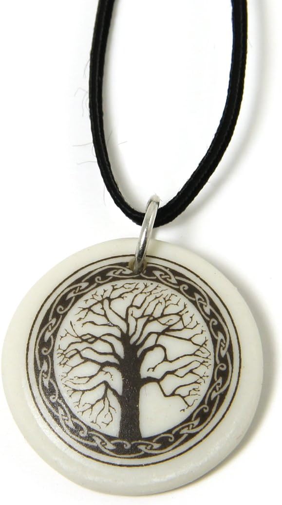 Tree of Life Necklace Celtic Jewelry Ceramic Pendant