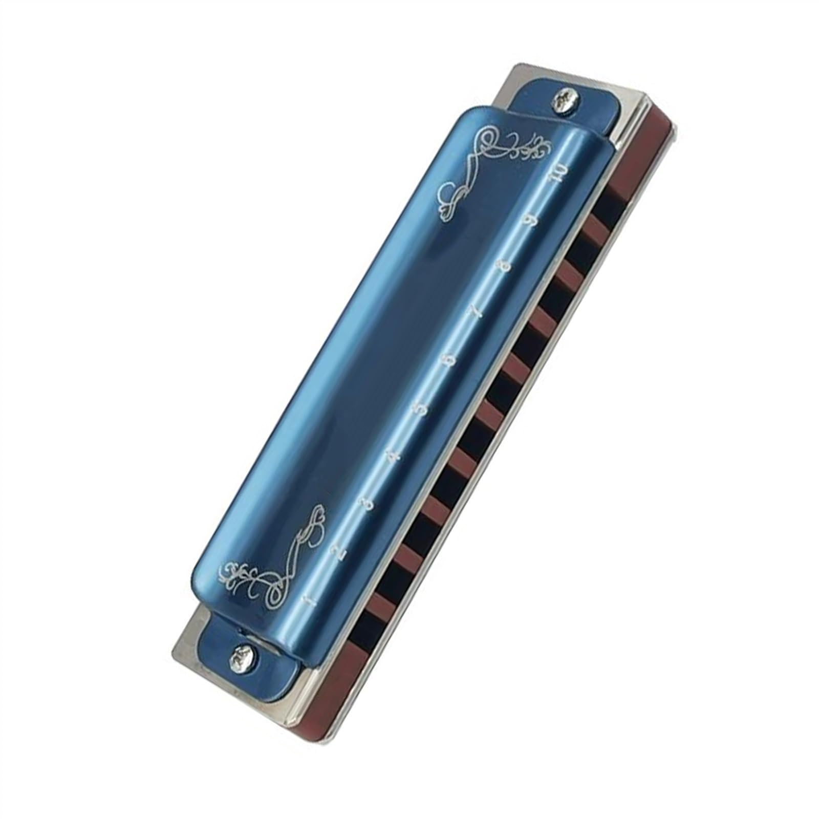 Diatonische Blues-Mundharmonika mit 10 Löchern in C-Dur mit Standard-Intonation und Ansprache Mundharmonika-Set