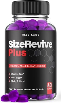 Rize Labs Official Size Revive Plus Gummies for Men, Enhacement Performance Supplement Reviews, Support, Gomitas 60 Gummies