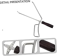 Vista 4 de GANAZONO Pinzas largas para barbacoa con mango de haya maciza, pinzas para parrilla de cocina al aire libre, 1 ud