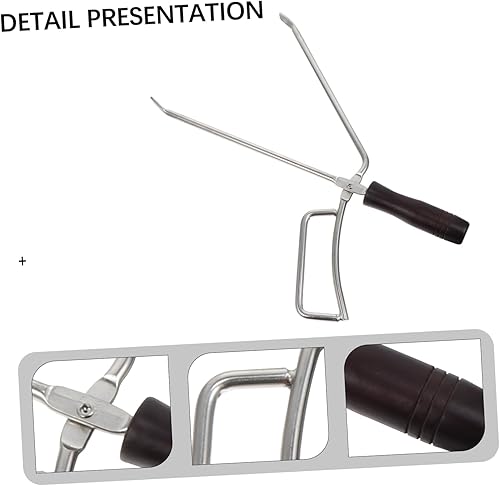 Miniatura 4 de GANAZONO Pinzas largas para barbacoa con mango de haya maciza, pinzas para parrilla de cocina al aire libre, 1 ud