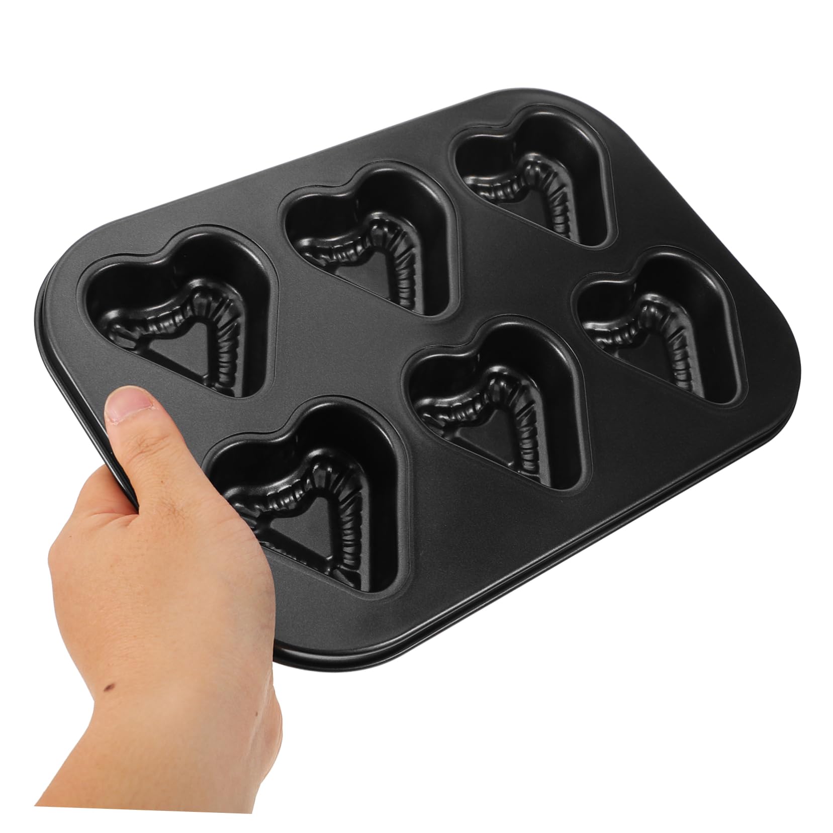CANDeal 12 Gaten Hartvorm Madeleine Bakvorm, Mini Muffin Cake Pan, Cakevorm Speciaal, Anti-aanbaklaag