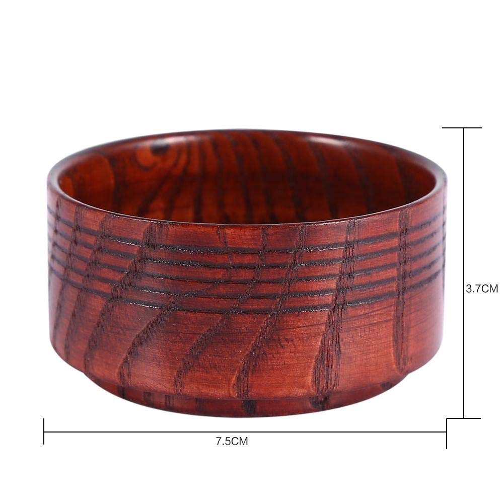 Ciotola da barba, portasapone in legno da barba portasapone tazza strumento tazza naturale per rasoio da uomo schiuma da barba rotonda