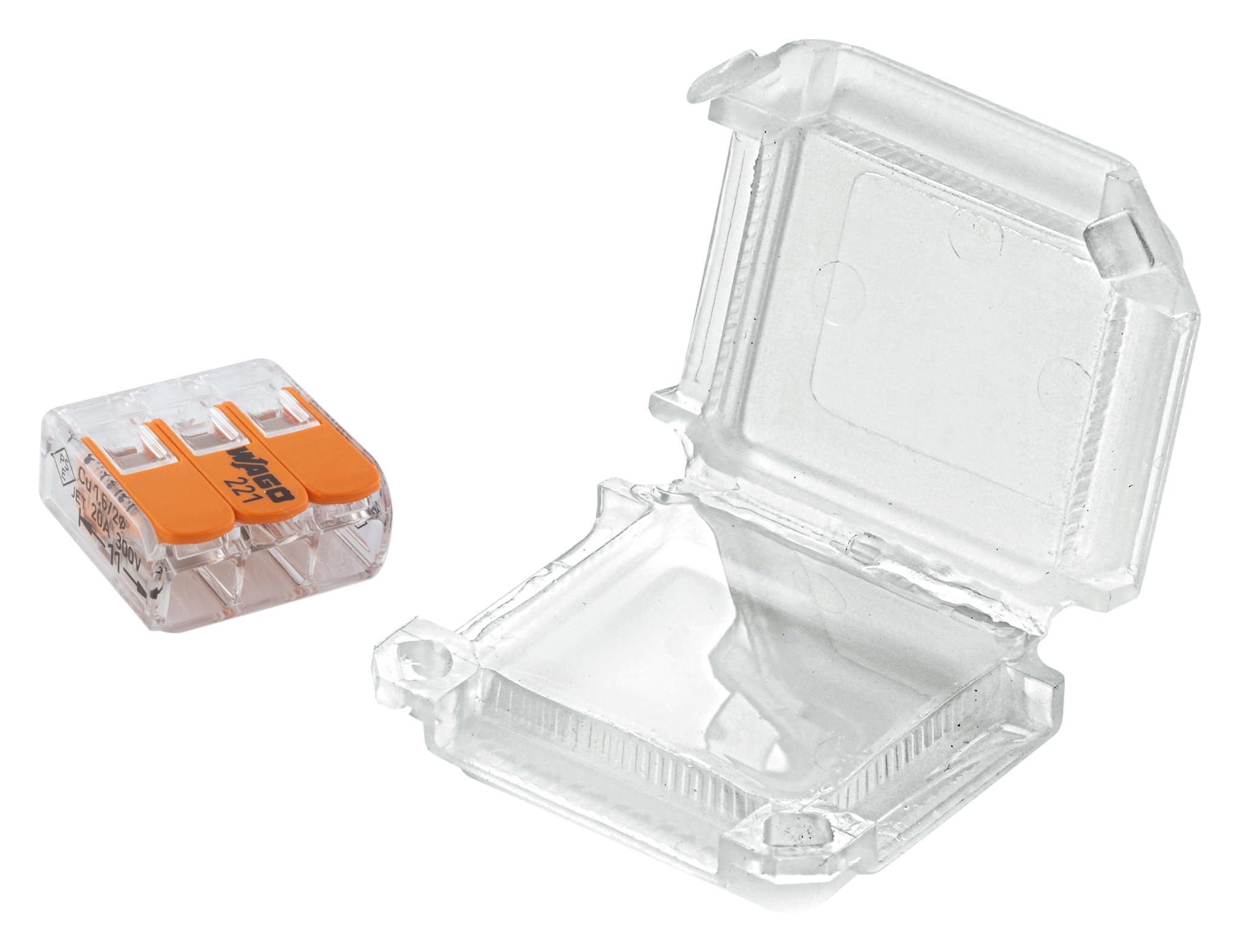 Zenitech Lot de 4 boîtiers de Connexion étanches IPX8 3 entrées S221 Wago