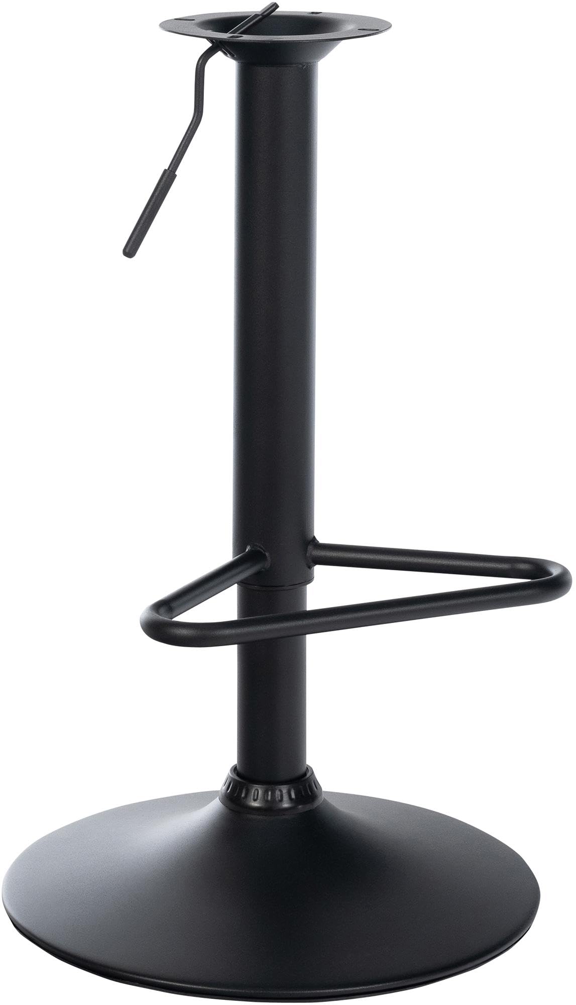 CLP Repuesto Estructura para Taburete, Estructura de Taburete con Distancia Entre Orificios de 10x10 cm, Estructura metálica Ajustable en Altura, Color:Negro
