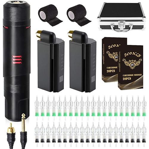 Jconly Wireless Machine Kit - F1X Rotary Pen Machine 2Pcs Wireless Battery Power Supply Pen Kit…