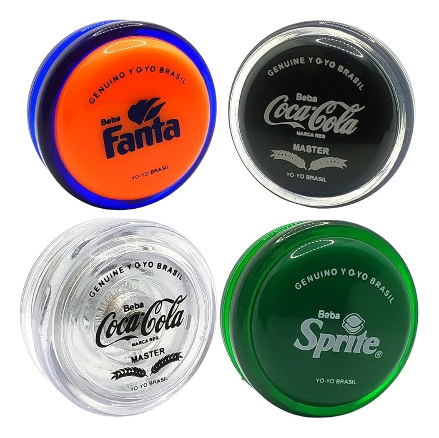 Kit com 4 Yo-yos Coca Original Premium Russell (yo-yo,ioio