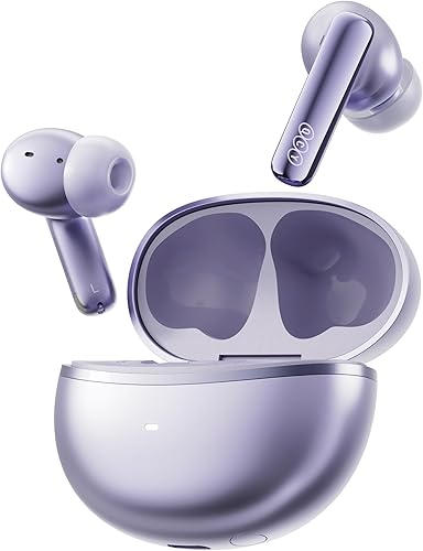 QCY MeloBuds N70 Aadptive - Auriculares inalámbricos híbridos con cancelación activa de ruido, Bluetooth 6.0 con 6 micrófonos de llamada clara,