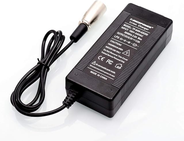 Tangspower 36V Charager 42V 2A electric bike lithium battery Charger for 36V lithium battery pack with 3-Pin XLR Socket/Connector