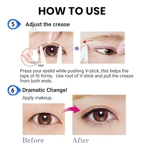 Miniatura 7 de Adhesivo de doble cara para levantador de párpados caídos, calcomanías impermeables para párpados, cinta de doble párpado invisible, tapa japonesa