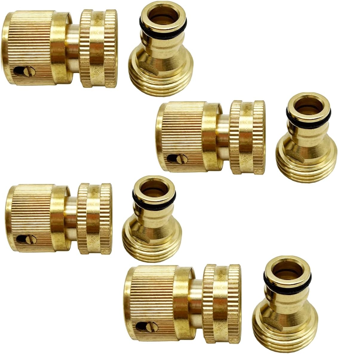 Amazon.com : Nfomruyy Garden Hose Quick Connector Brass Hose Connection ...