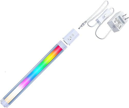 Luces LED inteligentes para debajo del escritorio, enchufe blanco y RGB que cambian de color regulable con control remoto. Alexa, Google habilitado.
