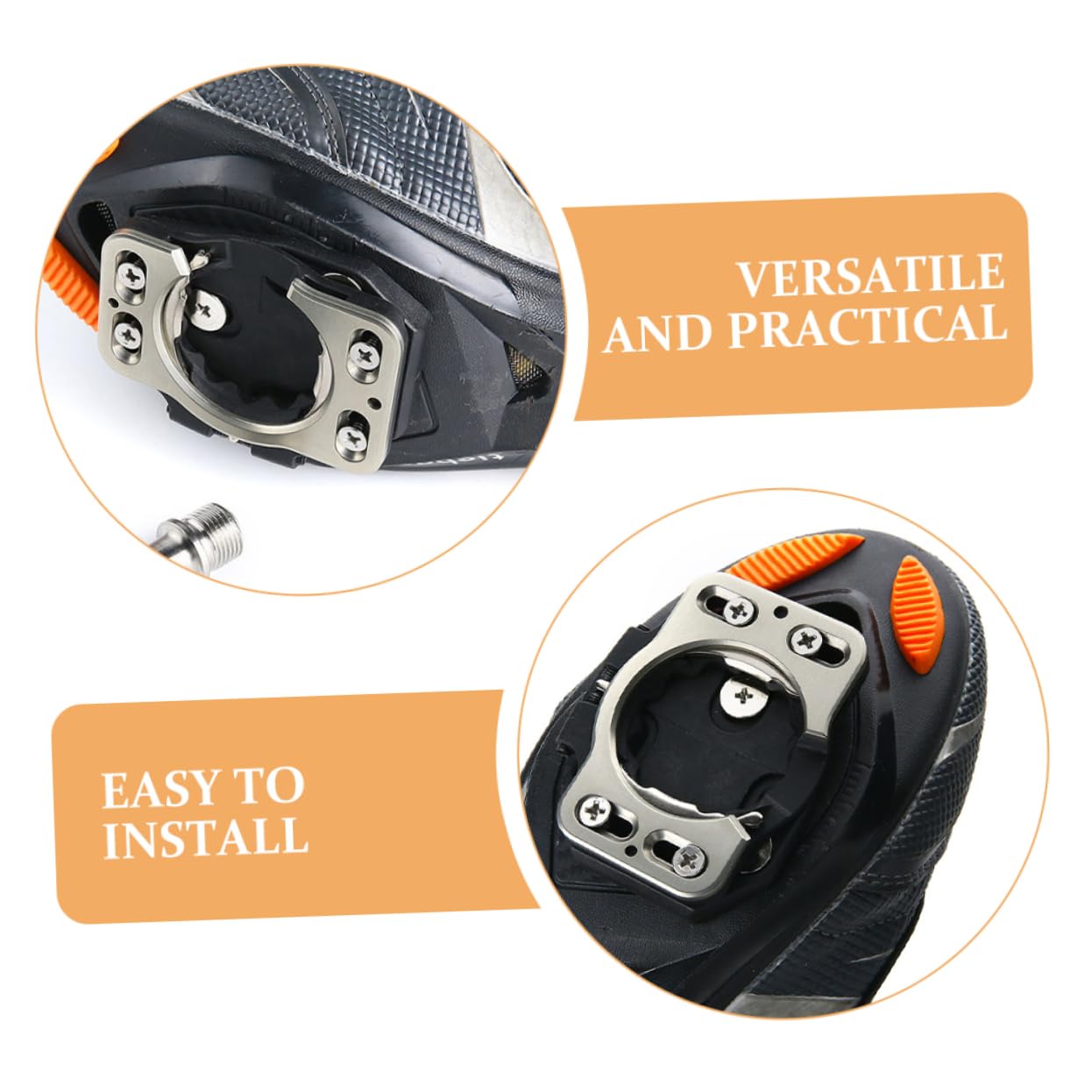 SUPVOX 2pezzi Tacchette Per Bicicletta Da Strada Copritacchette Per Scarpe Da Ciclismo Accessori Per Bicicletta Blocca Pedale Piastra Per Tacchette Adattatore Per Pedali Uso Su Strada e m