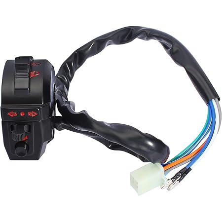 Hi/Lo | Horn | Turn Signal | Motorcycle Handlebar Switch | 7/8ths Thin - Foto 6