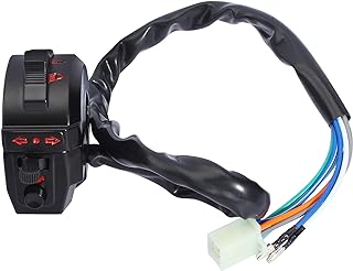 Universal Control Turn Signal Horn Function Head Light Low High Beam Left Switch for 7/8inch 22mm Handlebar Motorcycle Motorbike ATV Dirt Bike Scooter Suzuki Yamaha Kawasaki Kymco Polaris