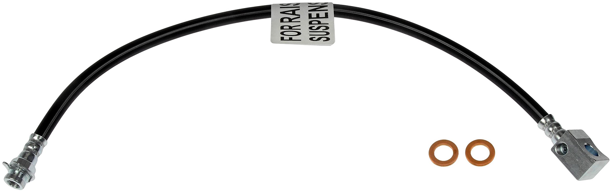 Brake Hose - Brake Hydraulic Hose - Brake Line - This automotive brake hydraulic hose was precision-engineered to match the fit, function and performance of the original brake hose on specific vehicles and positions to ensure safe, long-lasting durability as part of a complete brake repair. - Jeep Wrangler 1995-90 - Dorman H622062 Rear Center Brake Hydraulic Hose Compatible with Select Jeep Models