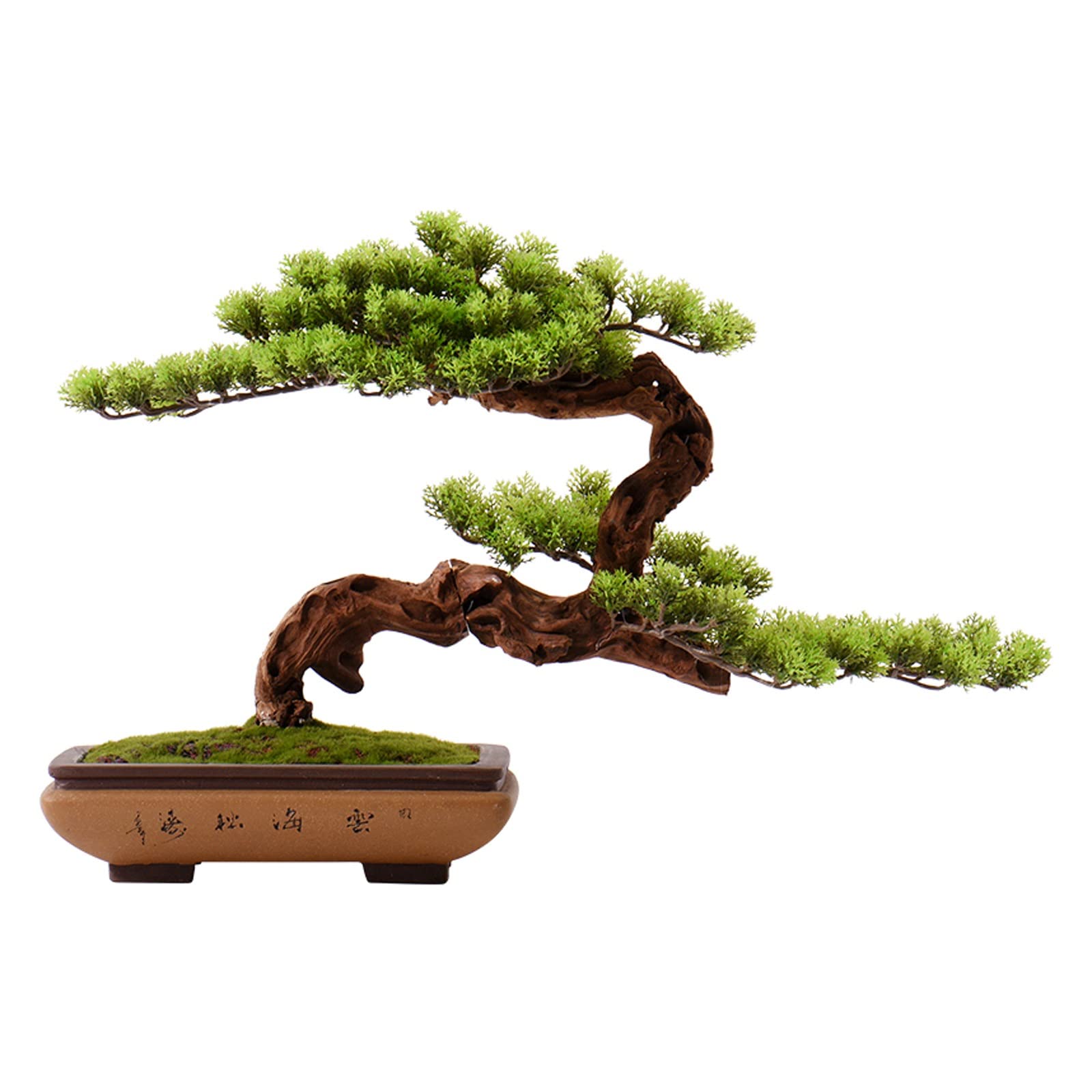 IUokLU Tree Fake Plant Large Artificial Tree with Ceramic Pot Artificial Welcome Pine Bonsai Faux Tree Home Decoration Simulation Tree Fake Potted Green Plant Artificial Plant Potted Tree Artificial