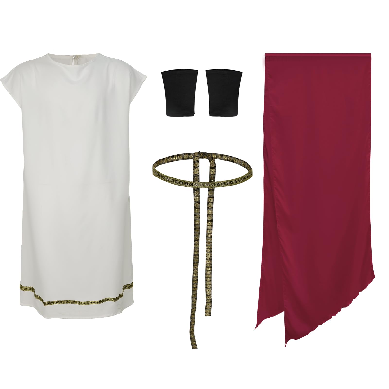 Costume Toga pour homme - Ensemble d'accessoires de fête pour adulte - Dieu grec romain