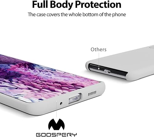 Miniatura 3 de GOOSPERY Funda de silicona líquida para Samsung Galaxy S20 Plus (2020) Jelly Rubber Bumper Case con forro de microfibra suave, color piedra