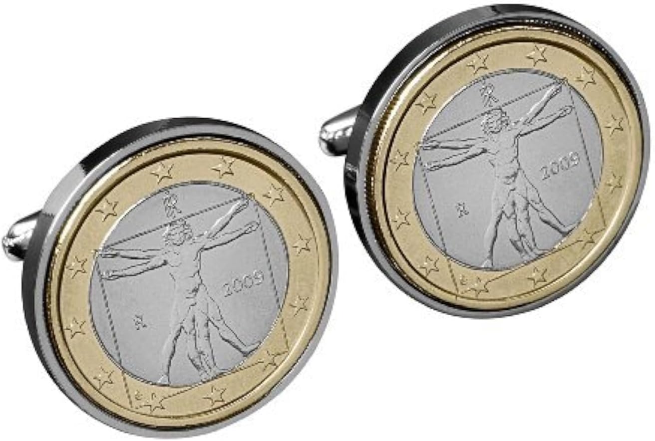 Da Vinci Cufflinks- Give the Gift of a Genius- Vitruvian Man Mint Coins