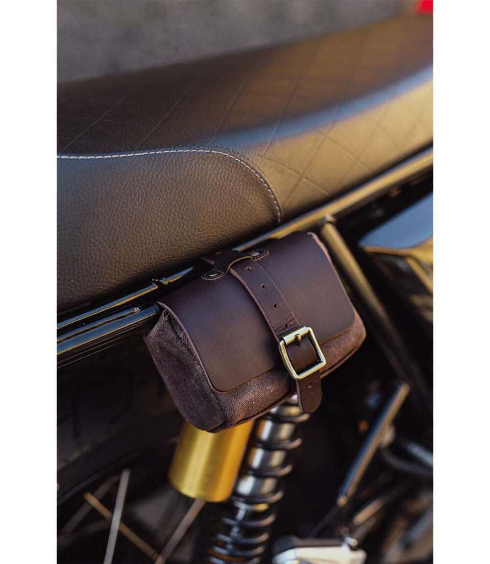 Borsa Porta Lucchetto Marrone Portalucchetto Universale Moto