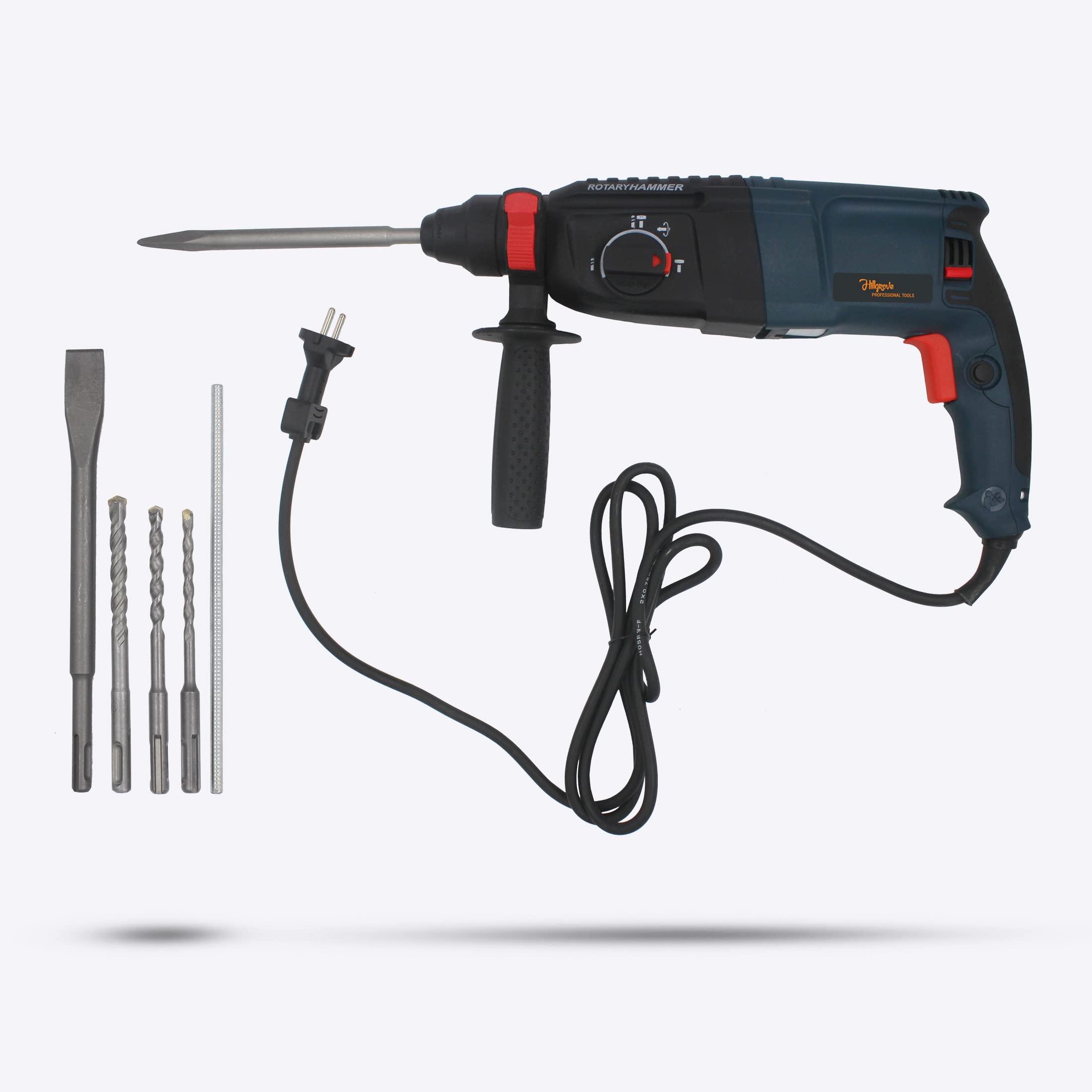 Hillgrove HGHD26DG3 All Purpose 26mm Hammer Impact Drill Machine Forward/Reverse Rotaion with 5 Bits for Making Holes in Metal/Wood/Concrete Hammer Drill (26 mm Chuck Size, 1200 W) (B09GFZ4V1B) Amazon Price History, Amazon Price Tracker