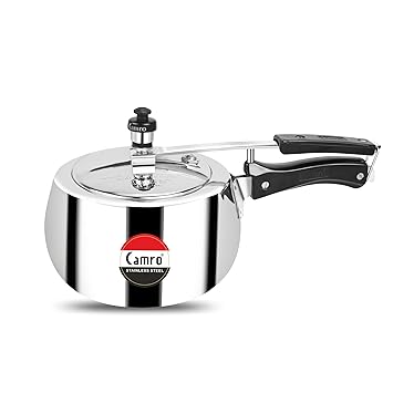 Camro Stainless Steel Pressure Cooker Inner Lid (Globus) 2 Litre | Induction and Gas Stove Friendly | Versatile Cooking Utensil | Dishwasher Safe | 15+Years of Innovation and Quality