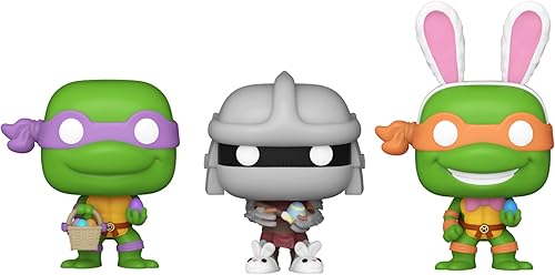 Funko Pocket Pop!: Tortugas Ninja Mutantes Adolescentes – Donatello de Pascua, Trituradora y Miguel Ángel 3 unidades (Paquete de 1)