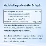 AQUAOMEGA 5x Ultimate Strength High EPA, No Fishy Aftertaste Omega 3 Supplements with DHA & Vitamin D, Fish Oil Omega 3 Fatty Acids for Women & Men, Wild Caught Omega3 Fish Oil, 120 Softgels
