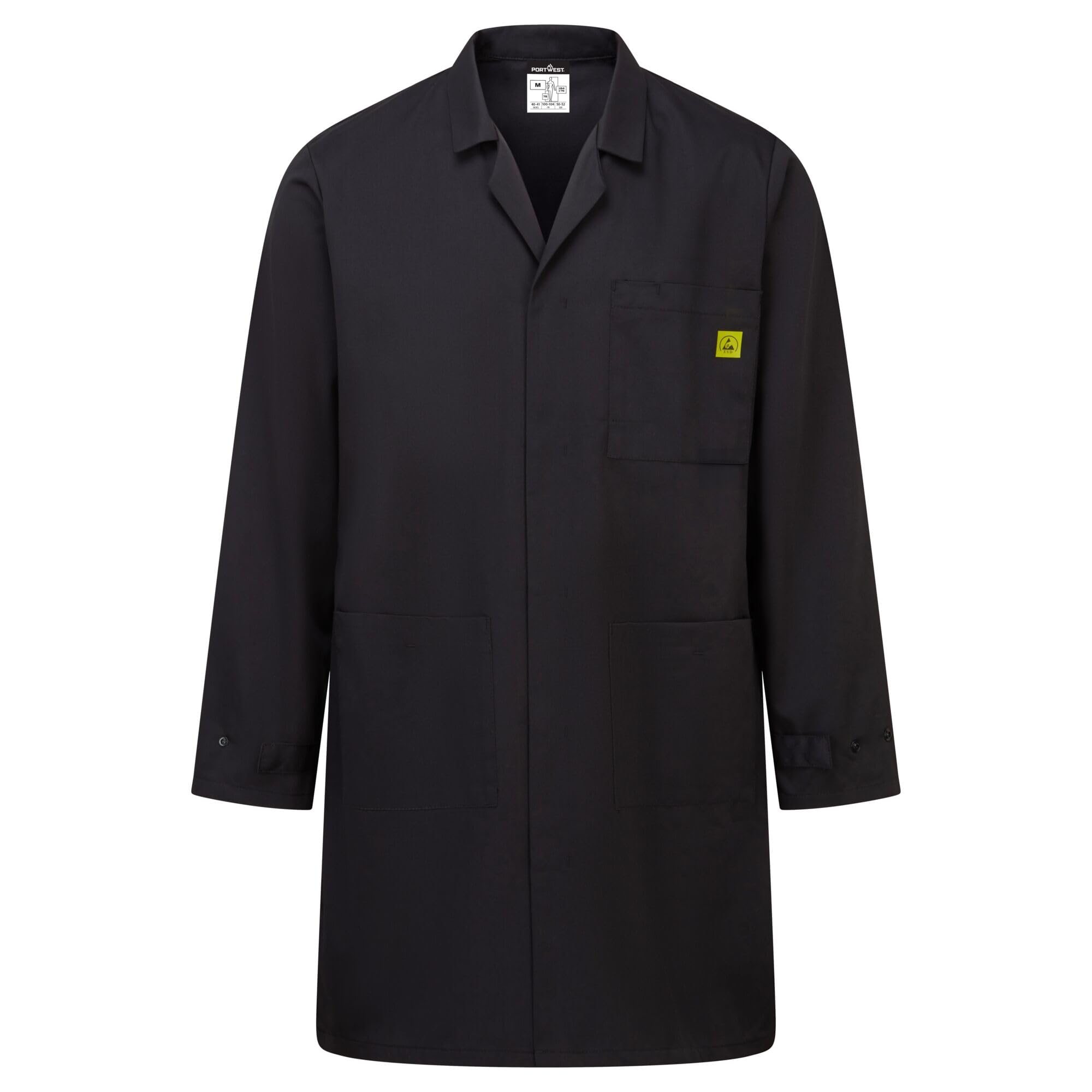 Fibre de carbone pour ce vêtement antistatique Portwest AS10 de taille 5XL