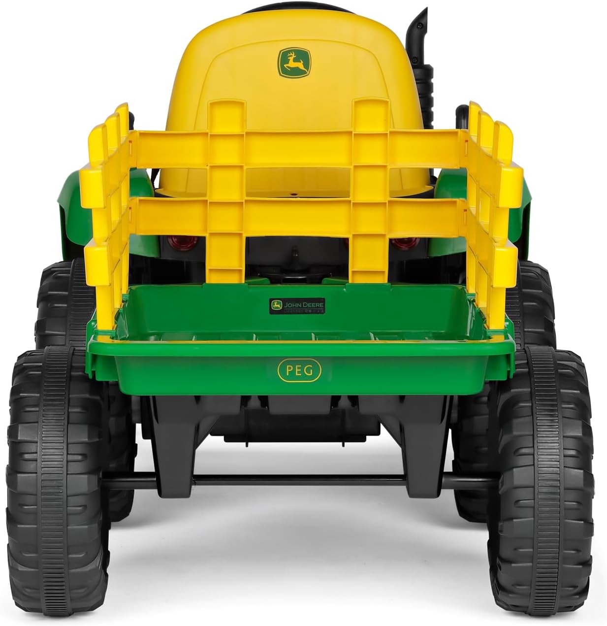 Peg Perego John Deere Farm Power 12 Volt Ride-on Tractor and Trailer with Remote Control