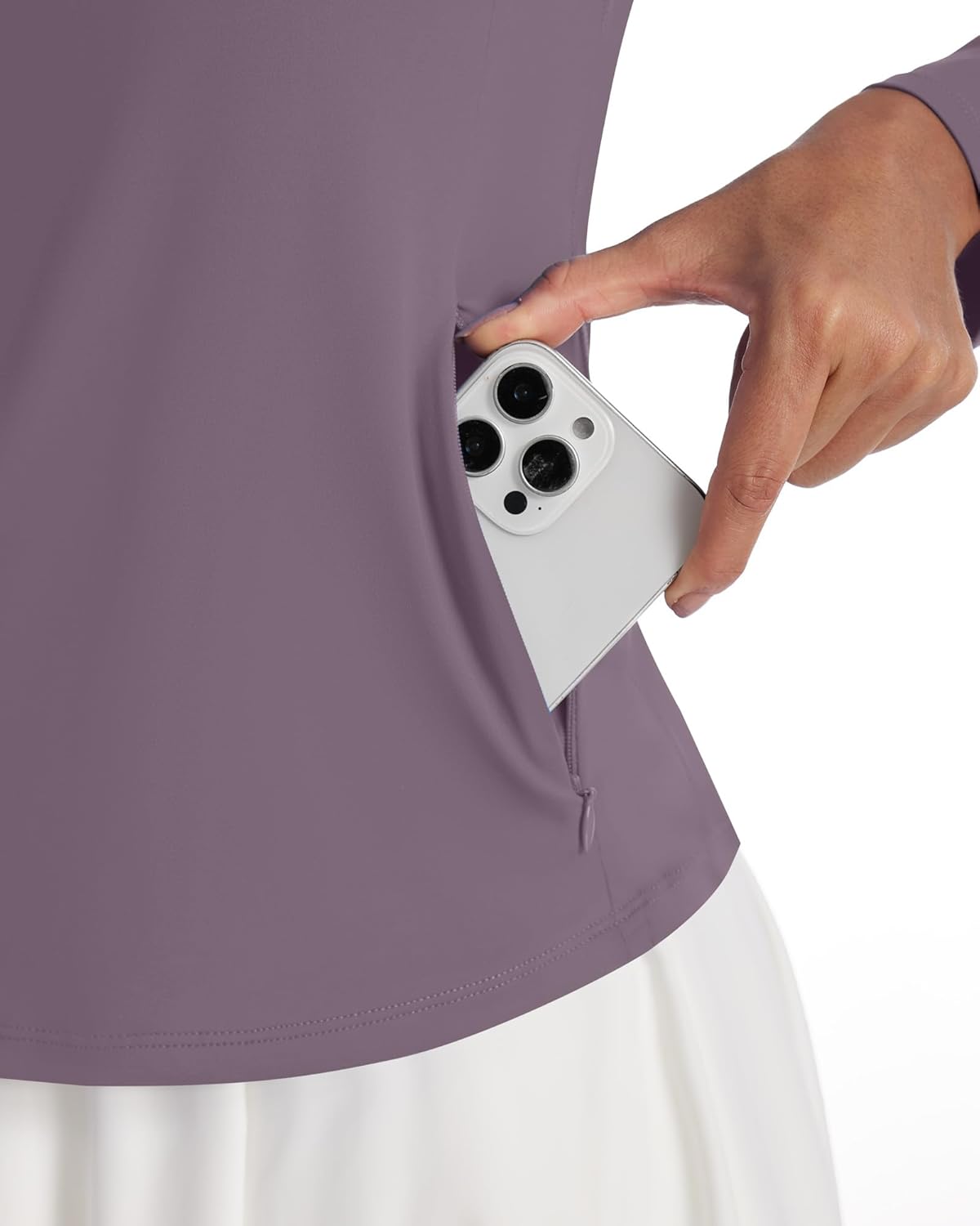 Runhit Women's Quarter Zip Pullover with Pockets Long Sleeve Golf Tennis Shirts UPF 50 Sun Protection Workout Athletic Tops - Image 3