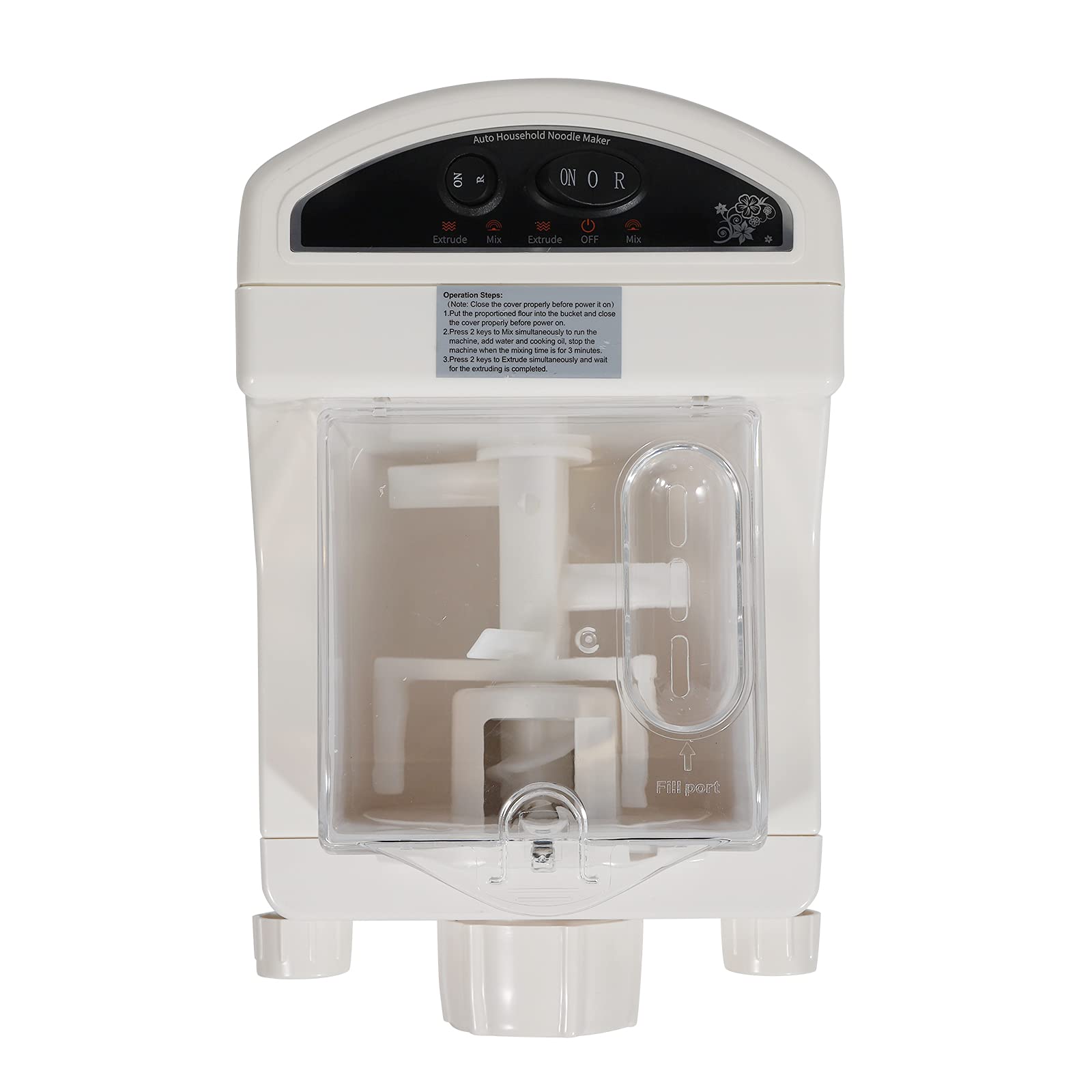 Machine à pâtes électrique 180 W 220 V / 50 Hz - Capacité : 500 g - Machine à pâtes domestique multifonction électroménager avec 9 plats à pâtes pour spaghetti