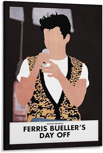 LRefiozas Single Hanging Picture Ferris Bueller's Day Off Canvas Poster  Retro 90s Movie Print, Cool Vintage Wall Art for Bedroom, Dorm, Man Cave