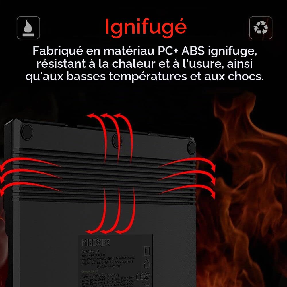 18650 Chargeur de Batterie Universel avec Écran LCD pour Batteries NI-MH, NI-CD, AA, AAA, 14500, 18350, 21700, 26650, Li-ION LiFePO4, RCR123A (8 Emplacements)