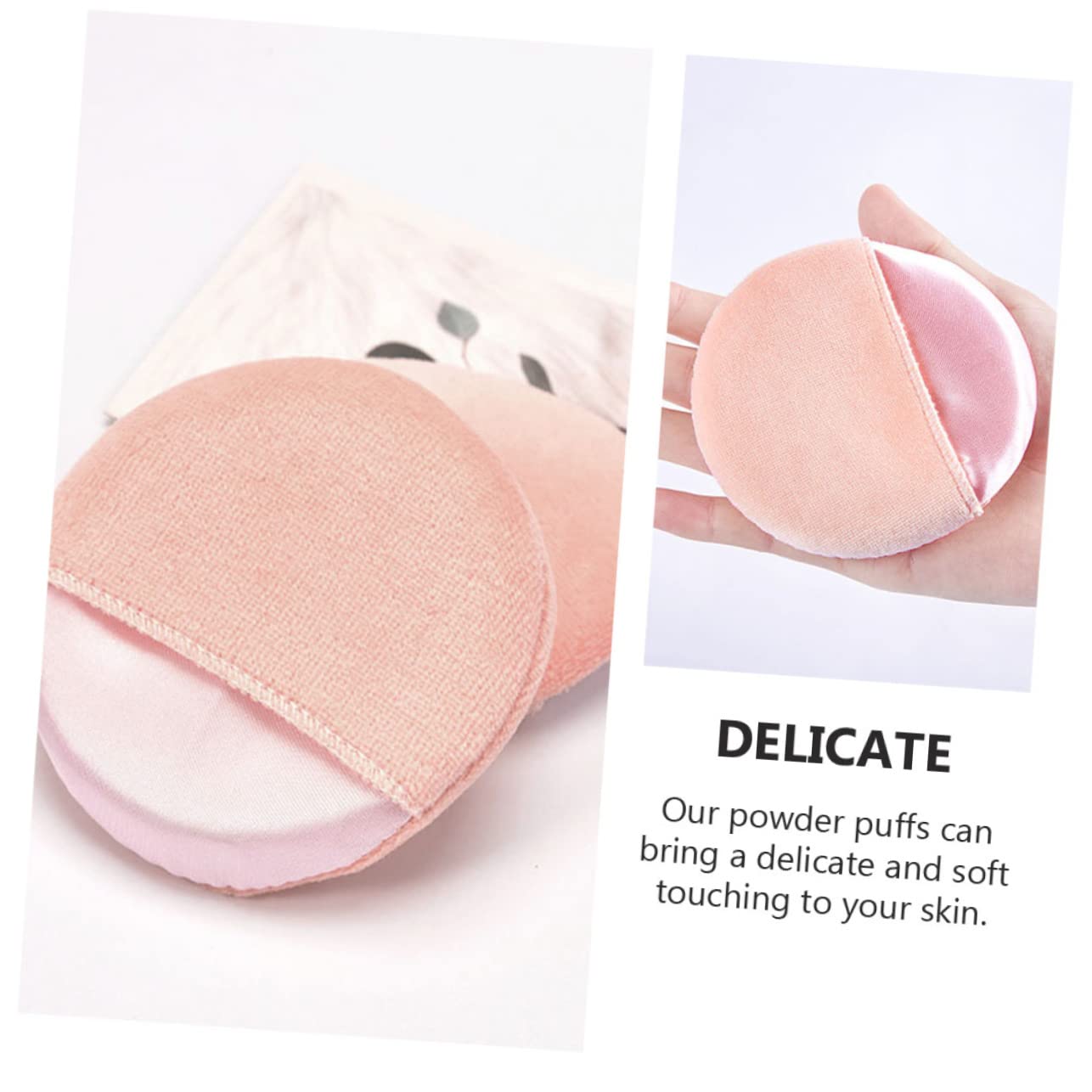 10pcs Velour Powder Puff Set for Face Makeup Rounded Foundation Applicators for Girls and Women Soft and Lightweight for Daily Use