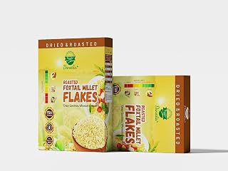 Danodia Foods Organic Foxtail Millet Flakes (450g/17oz) | Roasted & Ready-to-Eat | Wholesome Breakfast Cereal | Ideal for Porridge, Puddings, Desserts & Smoothie Bowls | Gluten-Free & Nutritious | High Fiber & Vegan Protein