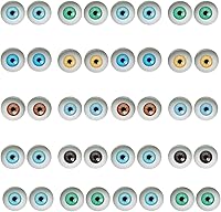 Vista 6 de Julie Wang 100 ojos humanos de cristal de Halloween de 0.24 pulgadas para esculturas artísticas, accesorios, máscaras, trajes para taxidermia