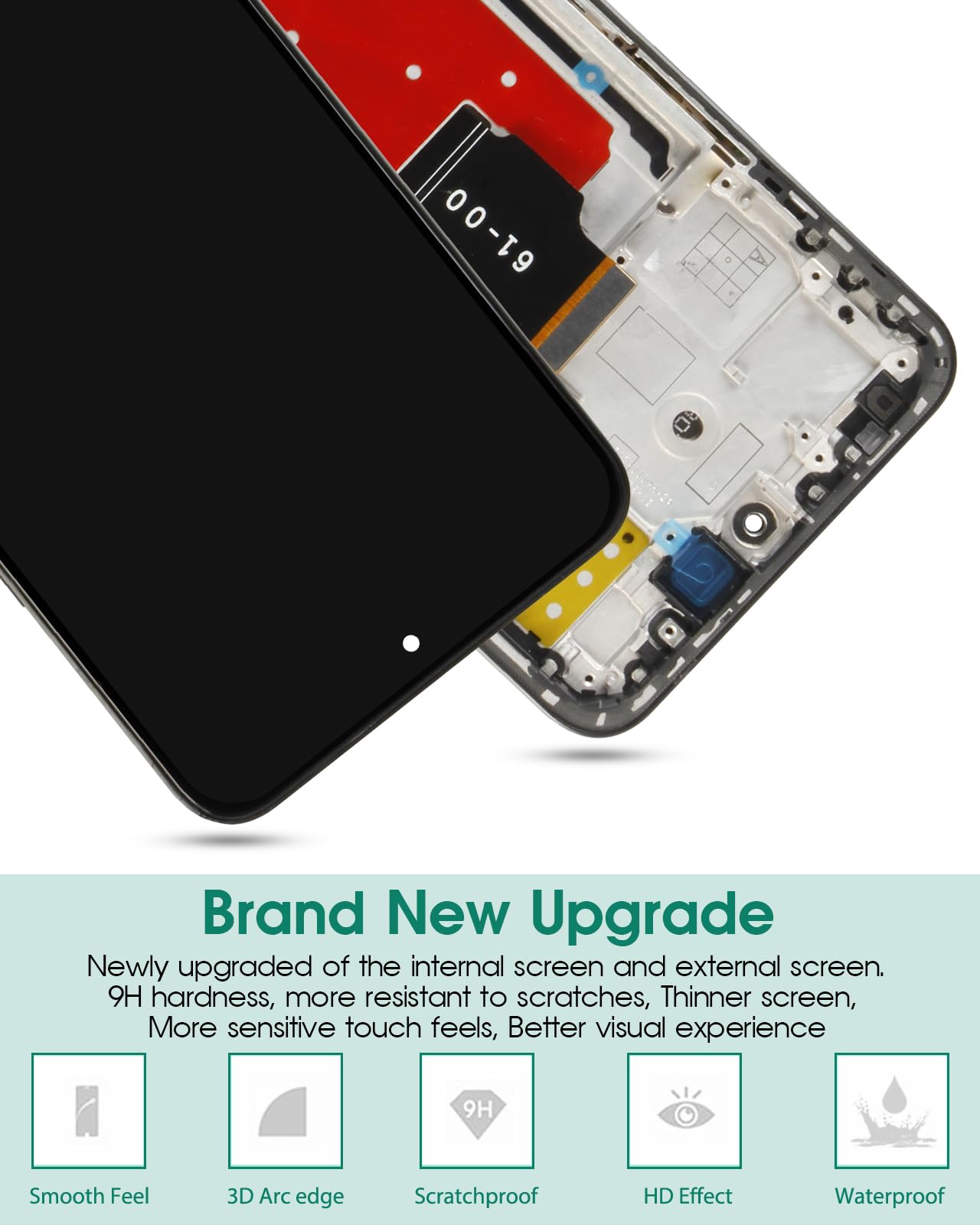 DISPLAY LCD HONOR 90 LITE CRT-NX1 PARI ORIGINALE TOUCH SCREEN SCHERMO VETRO NERO