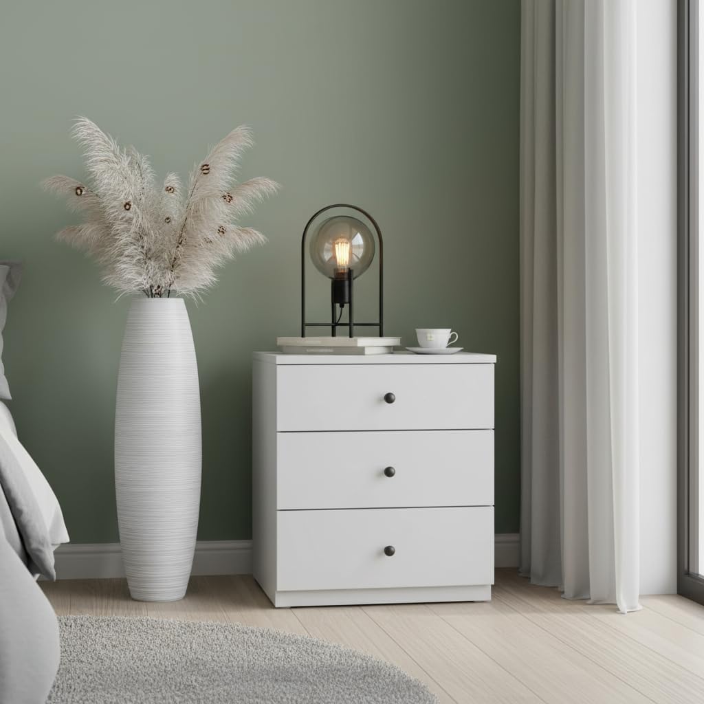 Tall Floor Vase, 27.5 inches (70cm, 2.3FT) Floor Vase Sturdy and Luxurious,Tall Vases for Country Home Decor, Living Room, Resin White Vases - Image 6