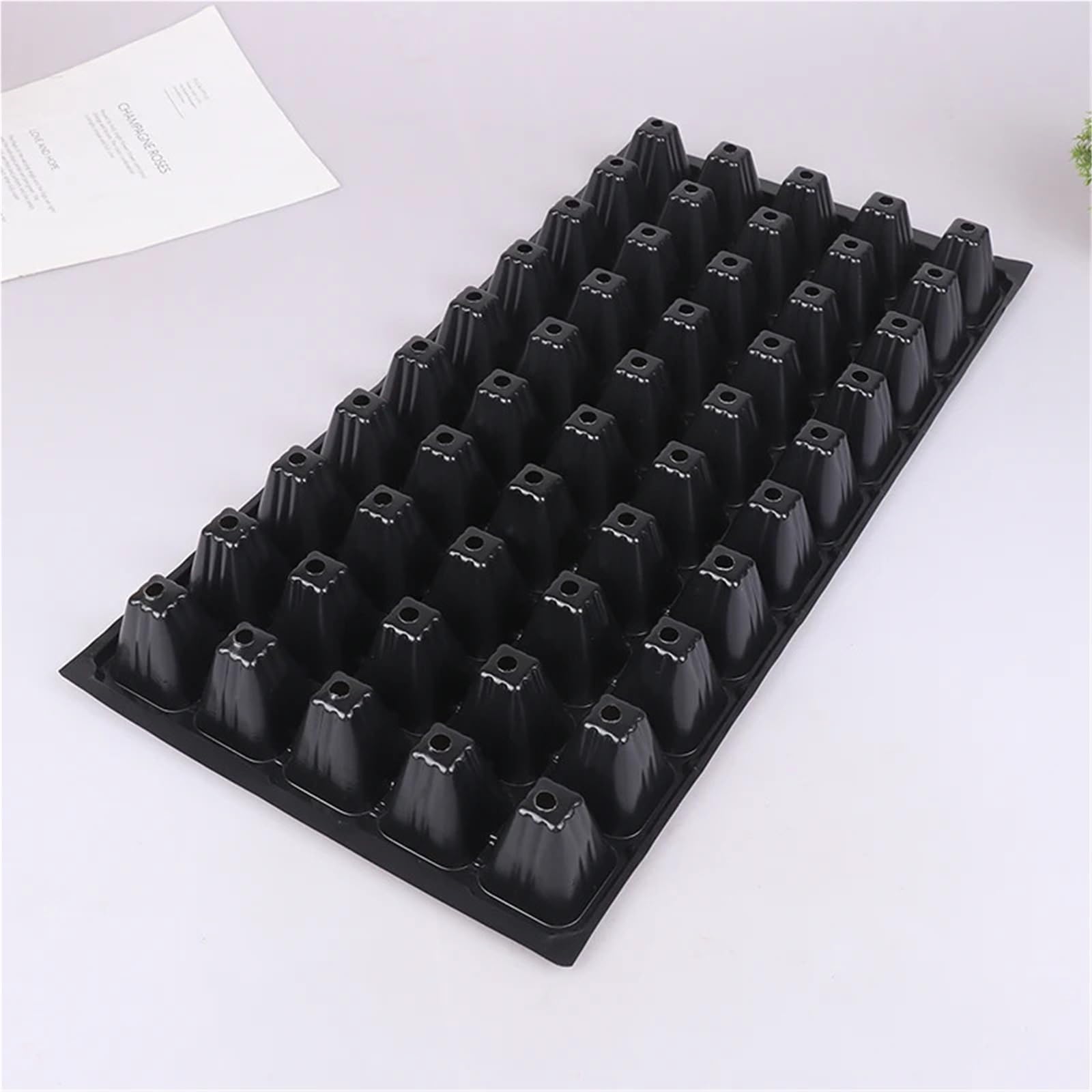 Anzuchtschale 2Pcs 50 Zellen Sämling Trays Kunststoff Garten Keimung Schwarz Container Liefert for Gemüse Blume für Pflanzen
