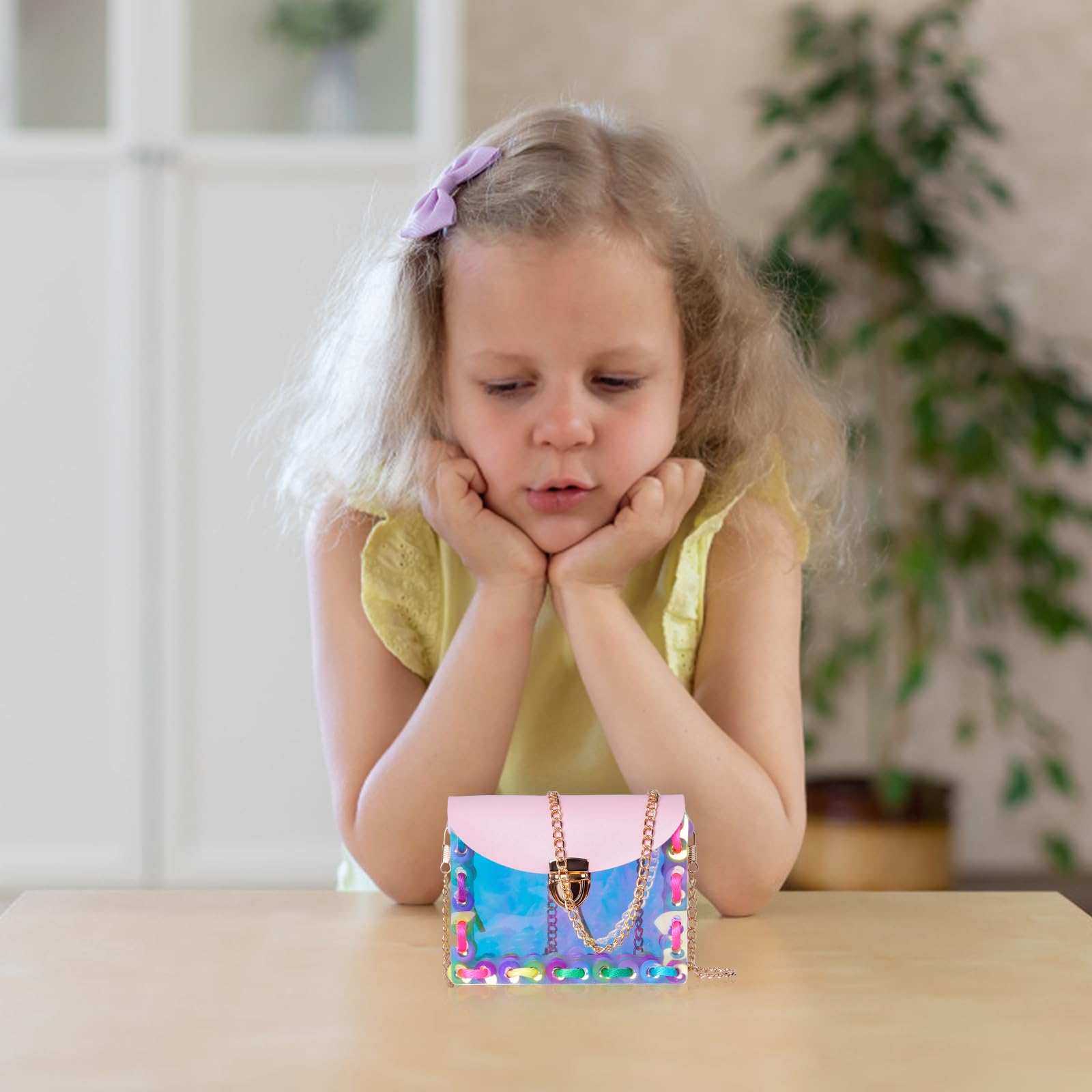 Corpower Sac Pour Enfant à Faire Soi-même,Mini DIY Kit De Fabrication De Sacs à Perles,Créatifs Activites Manuelles Pour Enfants Cadeau,Sac De Perles